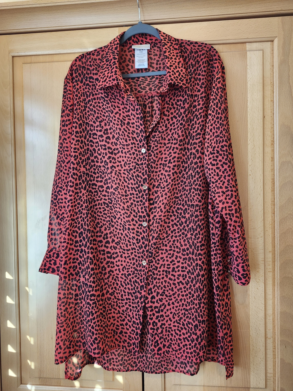Michael Kors Sheer Leopard Print Top